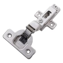 Full Inset Screw-On Concealed European Cabinet Door Hinge with 105-Degree Opening Angle and Soft Close Function (Package of 2)