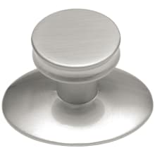 Pack of 10 - Metropolis 1" Modern Disc Round Cabinet Knobs with Backplates