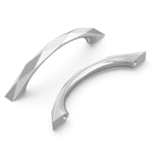Karat 3-3/4" Center to Center Modern Faceted Arch Bow Cabinet Handle / Drawer Pull