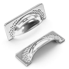 Craftsman 3-3/4" Center to Center Rustic Lodge Hammered Cabinet Cup Handle / Drawer Cup Pull