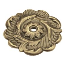 Traditional 2-3/8" Round Floral Cabinet Knob Backplate from the Cavalier Collection