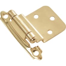 Pack of 6 - Inset Traditional Cabinet Door Hinge with 170 Degree Opening Angle and Self Close Function