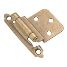 Partial Inset Traditional Cabinet Door Hinge with Self Closing Function (Package of 2)