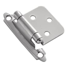 Variable Overlay Traditional Cabinet Door Hinge with 170 Degree Opening Angle and Self Close Function - Pair