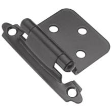 Pack of 25 Pairs - Variable Overlay Traditional Cabinet Door Hinge with 170 Degree Opening Angle and Self Close Function