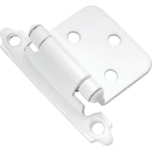 Variable Overlay Traditional Cabinet Door Hinge with 170 Degree Opening Angle and Self Close Function - Pair