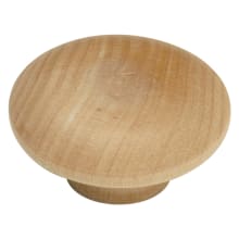 Natural Woodcraft 2 Inch Mushroom Cabinet Knob