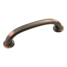 Zephyr 3-3/4" Center to Center Modern Industrial Curved Cabinet Handle / Drawer Pull