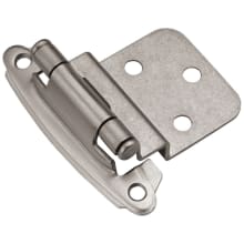 3/8 Inch Inset Traditional Cabinet Door Hinge with 106 Degree Opening Angle - Pack of 50