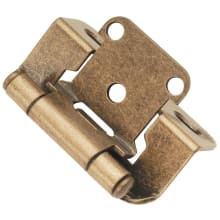 Pack of 25 Pairs - 1/2 Inch Overlay Traditional Cabinet Door Hinge with 170 Degree Opening Angle and Self Close Function