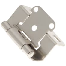 1/2 Inch Overlay Traditional Cabinet Door Hinge with 106 Degree Opening Angle - Pack of 20