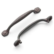 Refined Rustic Pack of (10) - 5-1/16" Center to Center Vintage Rustic Raw Hammered Cabinet Handles / Drawer Pulls