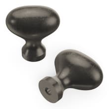 Pack of 10 - Williamsburg 1-1/4 Inch Oval Cabinet Knob