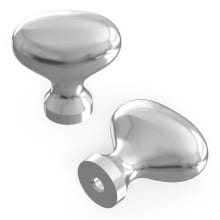 Pack of 10 - Williamsburg 1-1/4"  Classic Egg Oval Cabinet Knobs / Drawer Knobs