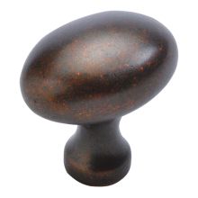 Williamsburg 1-1/4" Traditional Rustic Farmhouse Classic Oval Egg Cabinet Knob / Drawer Knob with Mounting Hardware