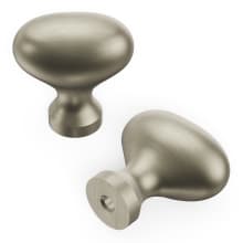 Pack of 10 - Williamsburg 1-1/4"  Classic Egg Oval Cabinet Knobs / Drawer Knobs
