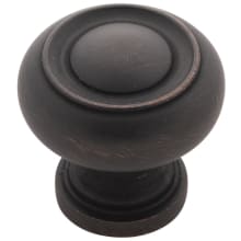 Pack of 10 - Cottage 1-1/4" Round Ringed Country Classic Cabinet Knobs / Drawer Knobs