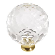 Crystal Palace 1 3/8 Inch Vintage Faceted Acrylic Ball - Crystal Inspired Round Cabinet Knob / Drawer Knob