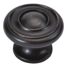 Cottage 1-1/2" Vintage Farmhouse Country Ringed Round Cabinet Knob / Drawer Knob