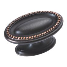 Altair 1-3/4" Wide Classic Beaded Edge Oval Cabinet Knob / Drawer Knob
