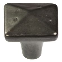 Carbonite 1-1/4 Inch Square Pyramid Raw Rustic Forge Cabinet Knob / Drawer Knob