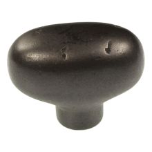 Carbonite 1-7/8 Inch Rustic Artisan Oval Egg Cabinet Knob / Drawer Knob