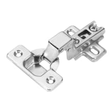 Full Inset Screw-On Concealed European Cabinet Door Hinge with 105 Degree Opening Angle - Single Hinge
