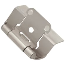 Pack of (10) Pairs - 1/2 Inch Overlay Wrap Cabinet Door Hinge with 106 Degree Opening Angle - 20 Total