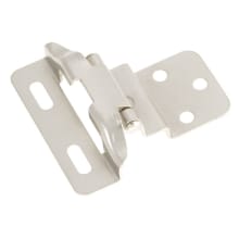 1/4 Inch Overlay Surface Semi-Concealed 3/8 Offset Self-Closing Part Wrap Cabinet Door Hinge (Package of 2)
