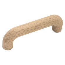 Natural Woodcraft 3-1/2 Inch Center to Center Unfinished Wood Cabinet Handle / Drawer Handle