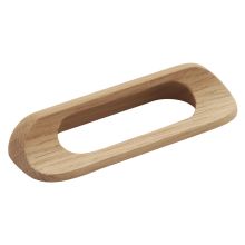 Natural Woodcraft 3 3/4 Inch Center to Center Unfinished Wood Cabinet Cup Pull / Drawer Cup Pull