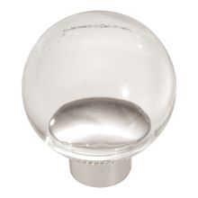 Eclectic 1-1/4" Lucite Globe Sphere Cabinet Knob / Drawer Knob