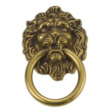 Manor House 2-5/8 Inch Center to Center Ring Lion Head Cabinet Pull Drawer Pull