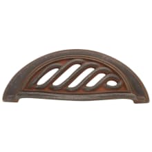 Pack of 25 - Charleston Blacksmith 3" Center to Center Rustic Open Weave Cabinet Cup Handles / Drawer Cup Pulls