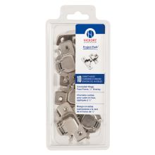 Pack of (10) - 1/2 Inch Overlay Concealed Face Frame Cabinet Hinges