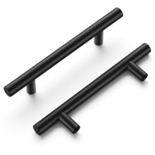 Heritage Designs Pack of (10) Sleek 3-3/4" (96mm) Center to Center Round Cabinet Bar Handle / Drawer Bar Pull