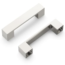 Heritage Designs Pack of (10) Sleek 3" (72mm) Center to Center Thick Block Square Cabinet Handles / Drawer Pulls
