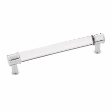 Midway 6-5/16 Inch (160mm) Center to Center Clear Acrylic Bar Cabinet Handle / Drawer Pull
