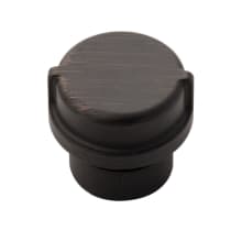 Pipeline 1-1/4" Modern Industrial Pipe Button Cabinet Knob / Drawer Knob