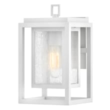 Republic 1 Light 12" Tall Coastal Elements Outdoor Wall Sconce with Seedy Glass Shade