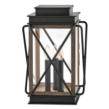 Montecito 12v 10.5w 3 Light 19" Tall Pier Mount Post Light with LED Bulbs Included