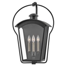 Yale 3 Light 25" Tall Heritage Outdoor Wall Sconce