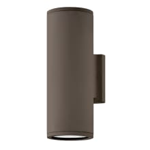 Silo 2 Light 12" Tall Coastal Elements LED Outdoor Up / Down Wall Sconce with LED Bulbs Included
