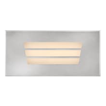 Dash Louvered 12v 6.8VA 5w 6-1/4" Wide Sparta Stainless Steel Integrated LED Brick Light