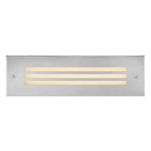 Dash Louvered 12v 9.5VA 7w 10" Wide Sparta Stainless Steel Integrated LED Brick Light