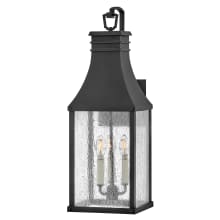Beacon Hill 3 Light 26.25" Tall Heritage Outdoor Wall Sconce