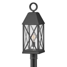 Briar 25" Tall Post Light with Seedy Glass