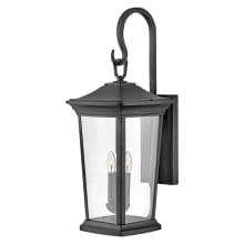 Bromley 3 Light 30" Tall Outdoor Wall Sconce