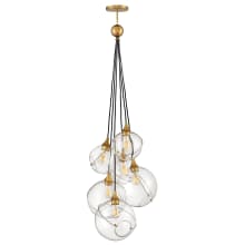 Skye 6 Light 24" Wide Lisa McDennon Pendant with Clear Glass Shades