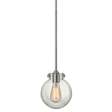 Congress 1 Light 7" Wide Indoor Mini Pendant with Clear Globe Shade